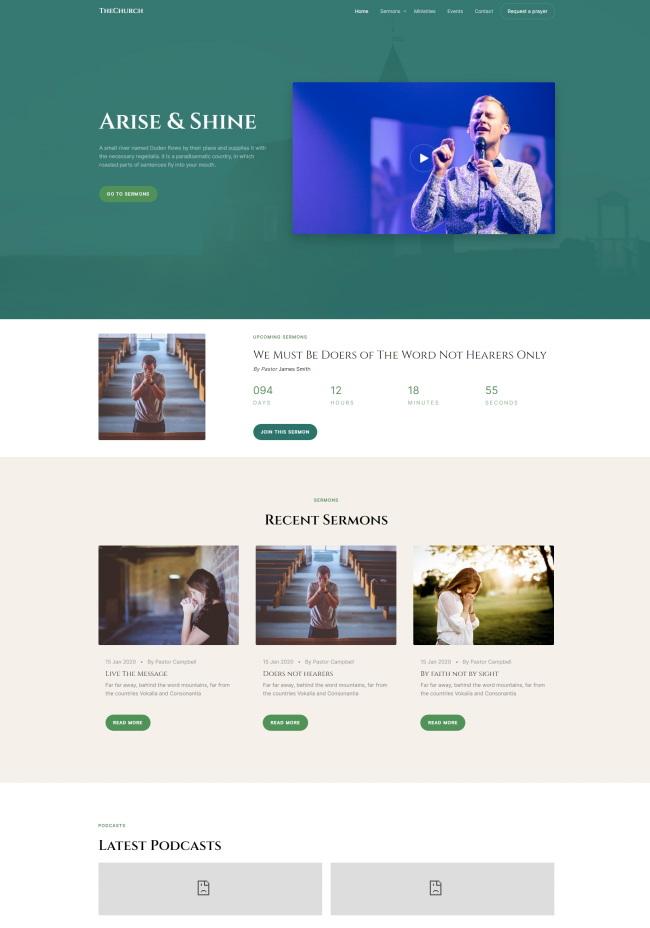 HTML5祈祷祷告线上网站模板_珊瑚贝