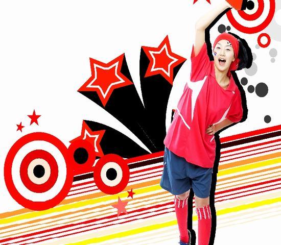 韩国美女照片模板PSD_珊瑚贝