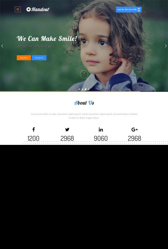 HTML5公益慈善网站模板_珊瑚贝