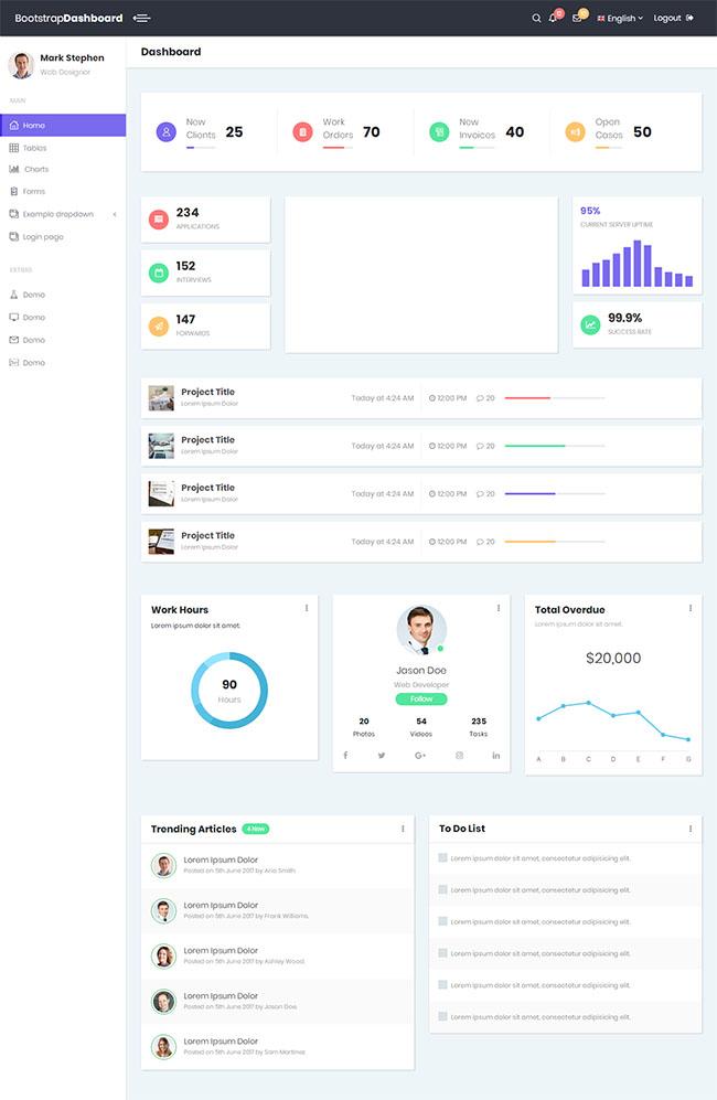 Bootstrap v4.后台管理系统模板_珊瑚贝