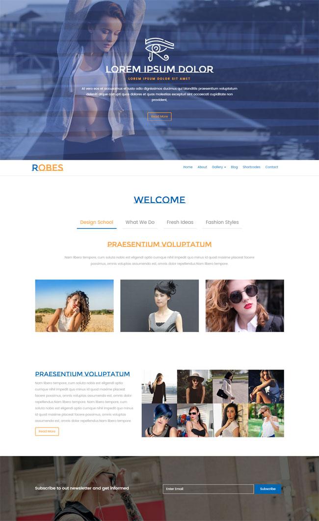 女性时尚潮流HTML5模板_珊瑚贝