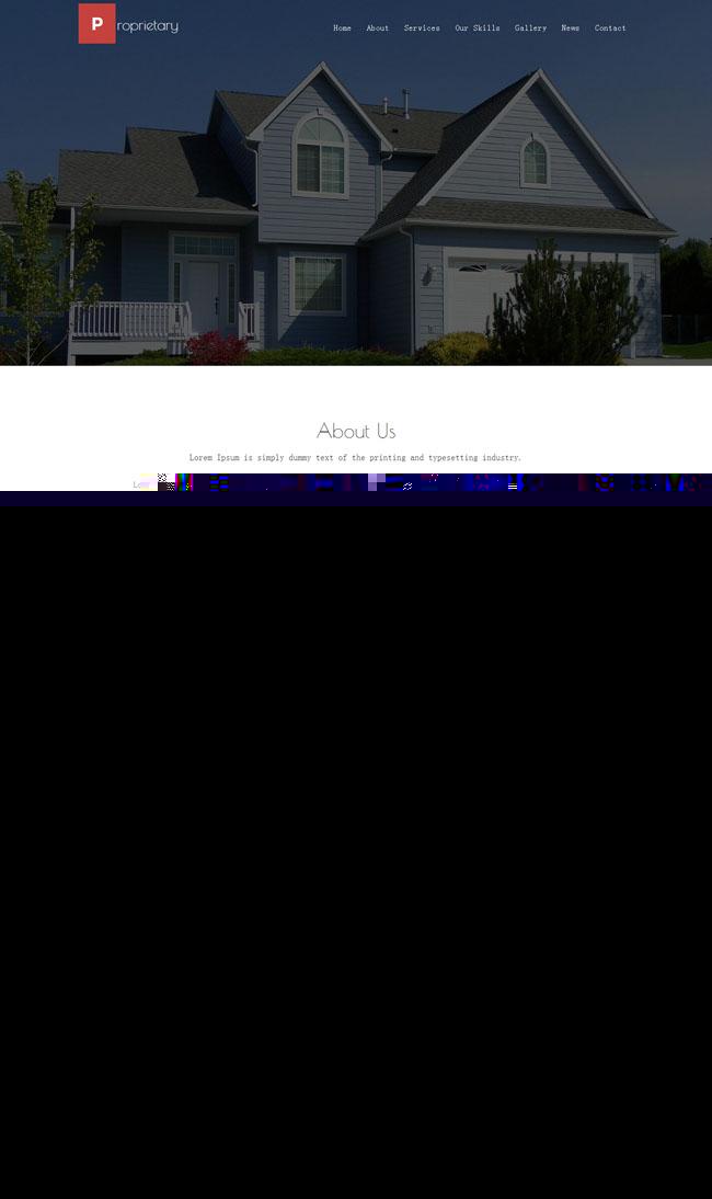 视差滚动房地产网站模板_珊瑚贝