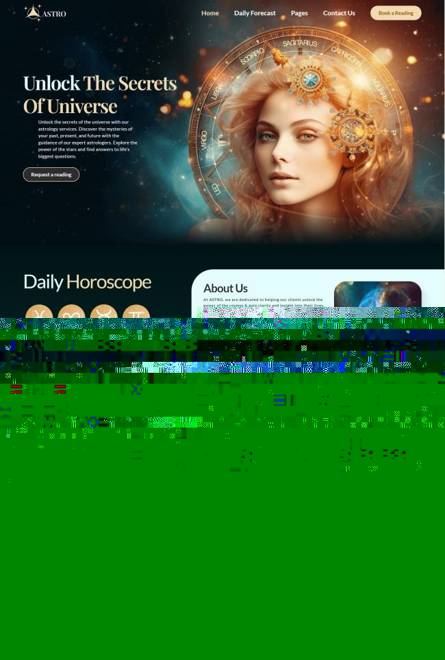 HTML5占星学服务响应式网站模板_珊瑚贝