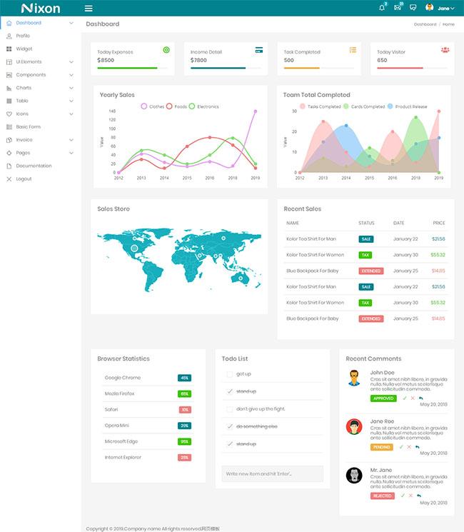 Bootstrap后台系统界面模板_珊瑚贝
