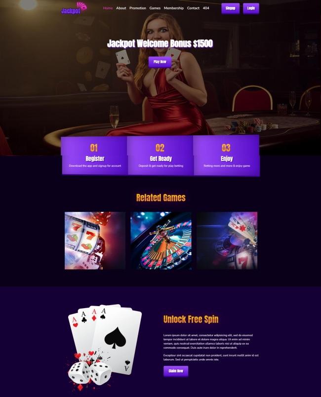 在线桌牌游戏娱乐公司HTML5模板_珊瑚贝