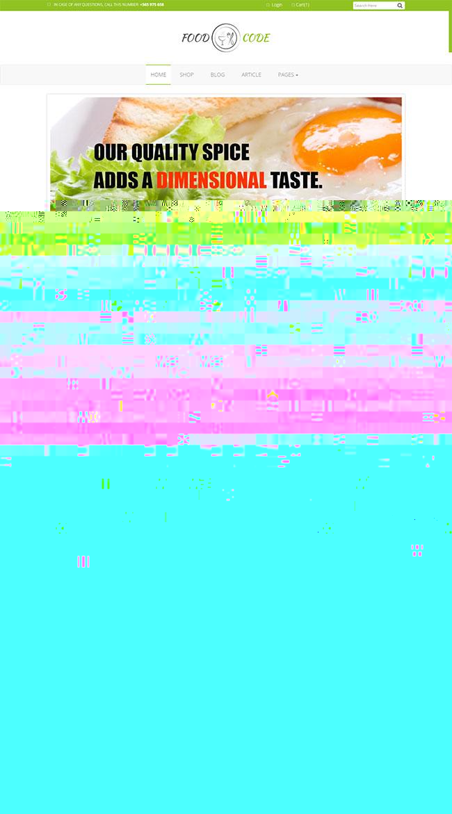 绿色水果蔬菜外卖网站模板_珊瑚贝