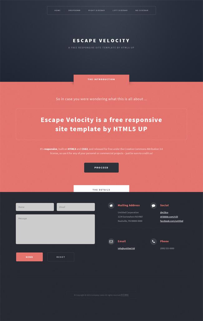 扁平设计HTML5网站模板 作品展示HTML5网站模板下载