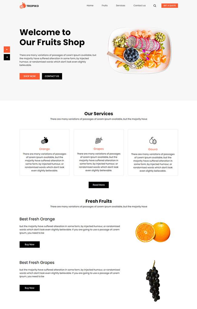 水果加盟连锁店HTML5模板_珊瑚贝
