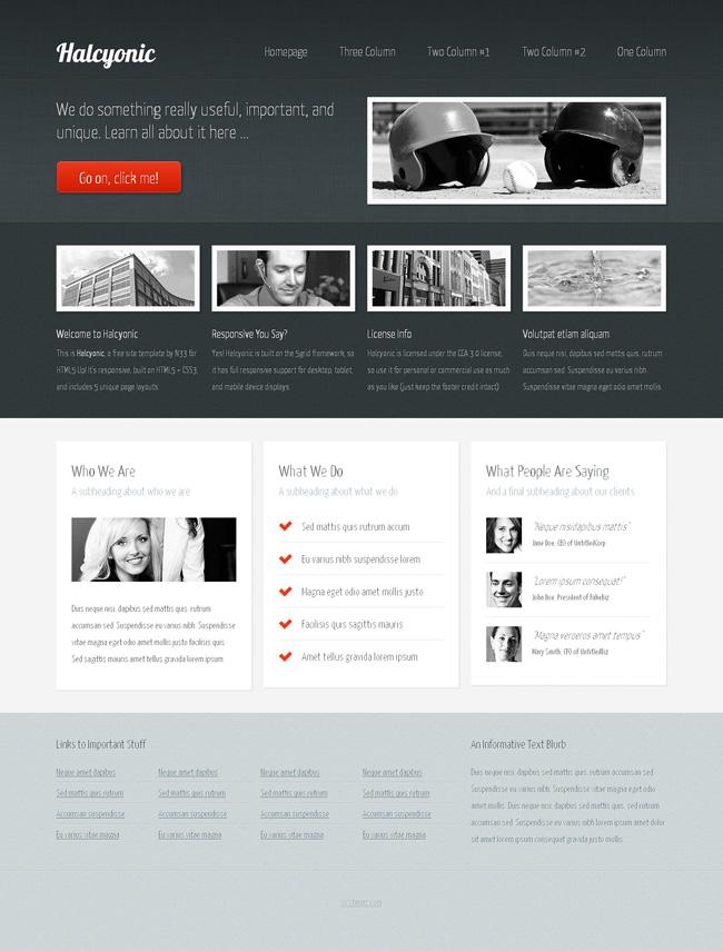 灰色建筑html5模板_珊瑚贝