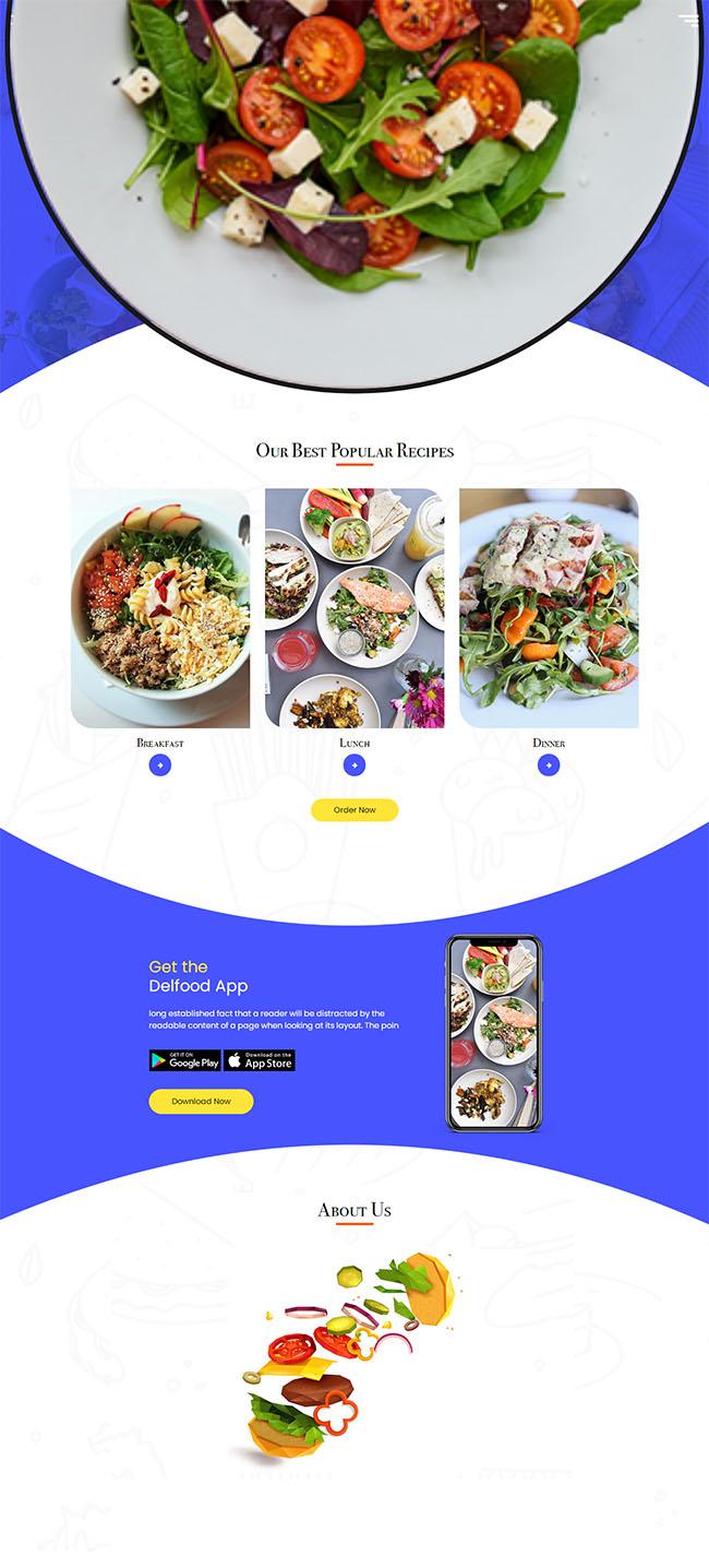 美食APP在线预定官网网站模板_珊瑚贝