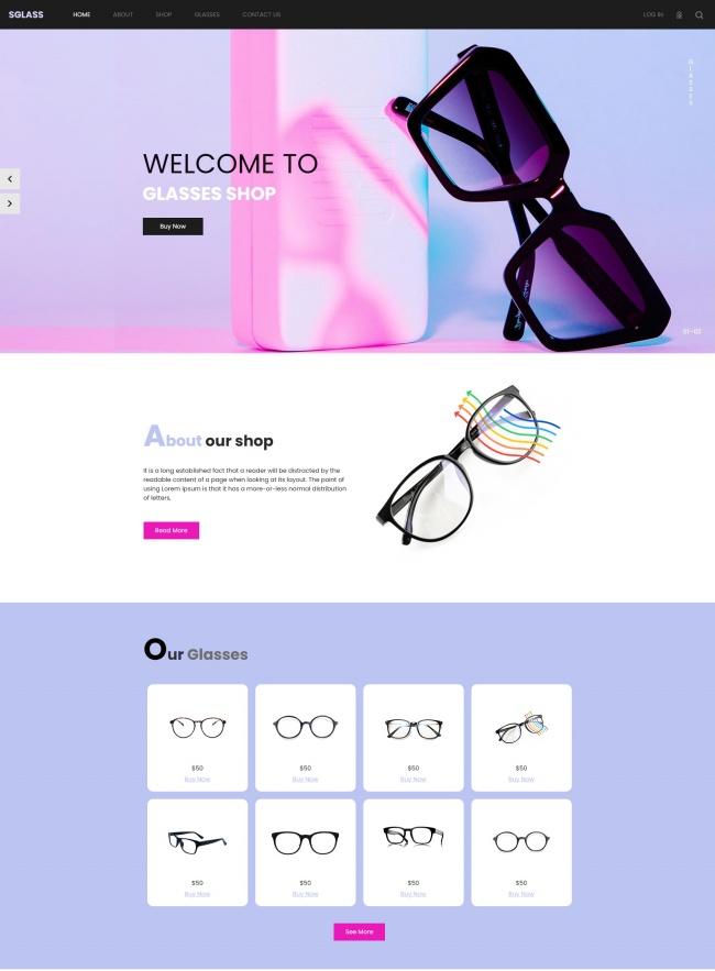 太阳眼镜在线购物商城模板_珊瑚贝